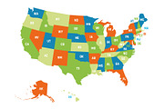 Map of USA | Illustrations ~ Creative Market