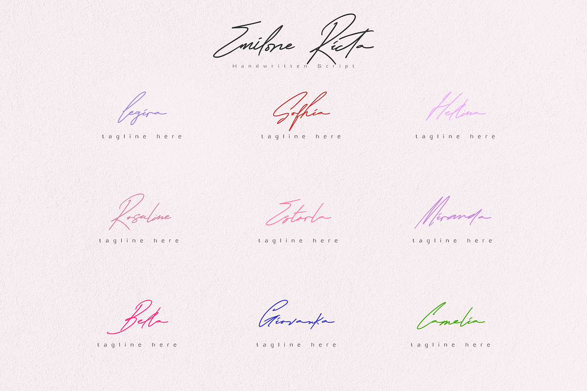 Emilone Ricta | Handwritten, a Handwritten Font by Mozyen Studio (Photo 6 of 10)