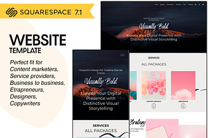 Squarespace Template Art Portfolio