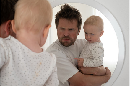 Father and daughter cuddling and, a Person Photo by Koldunov