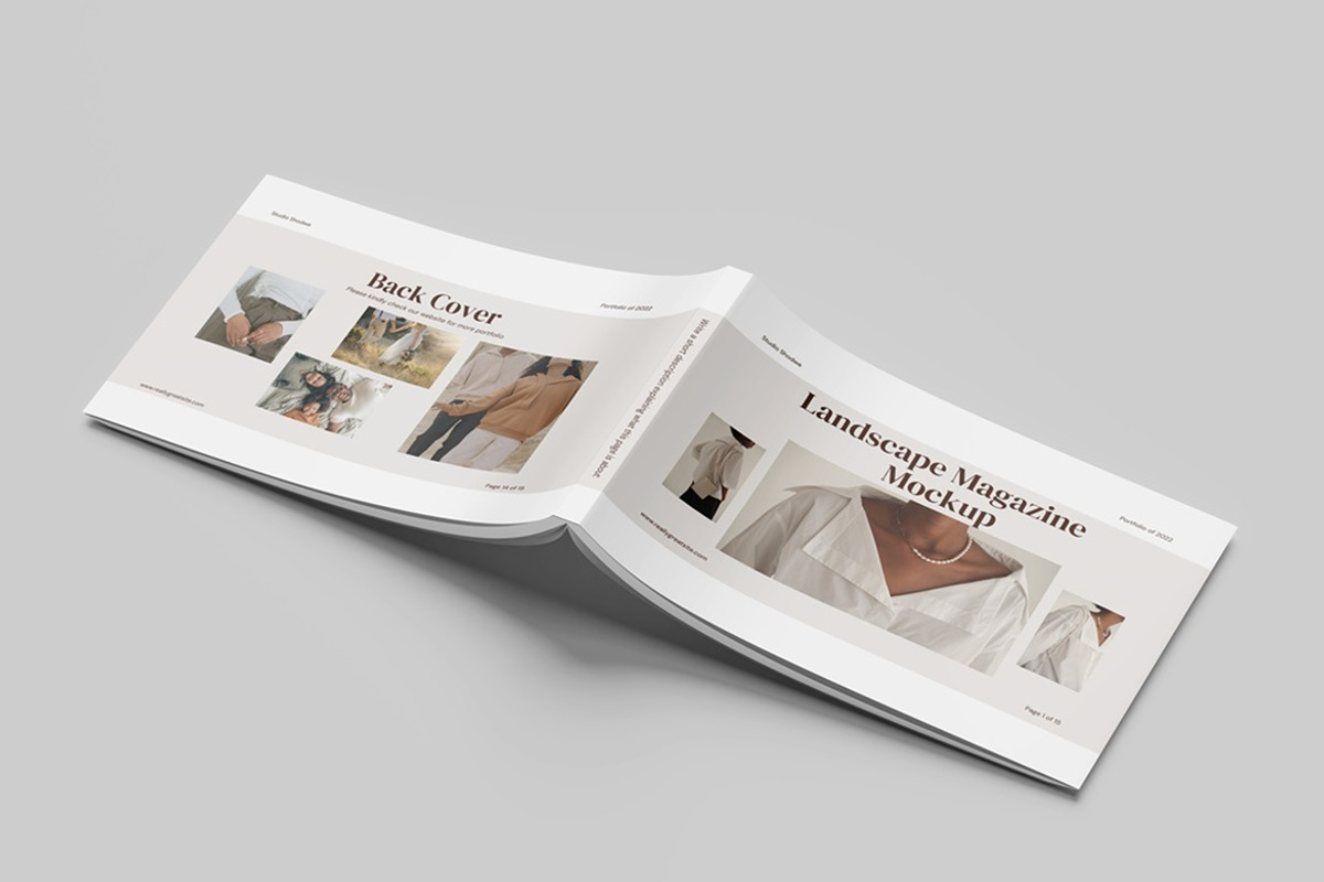 A4 Landscape Magazine Mockup, a Books & Magazine Mockup by Tokobeta (Photo 4 of 7)