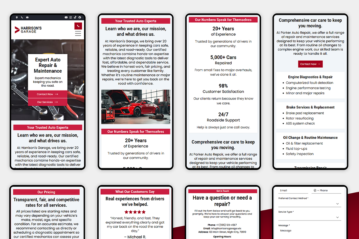 Car Repair Wix Studio Website preview 6