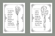 5 Fantasy Staff Colouring Pages NOAI, a Decorative Illustration by Forest Lily (Thumbnail 3 of 5)