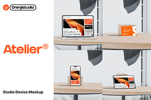 Atelier | Studio Device Mockups, a Product Mockup by orenjidesign