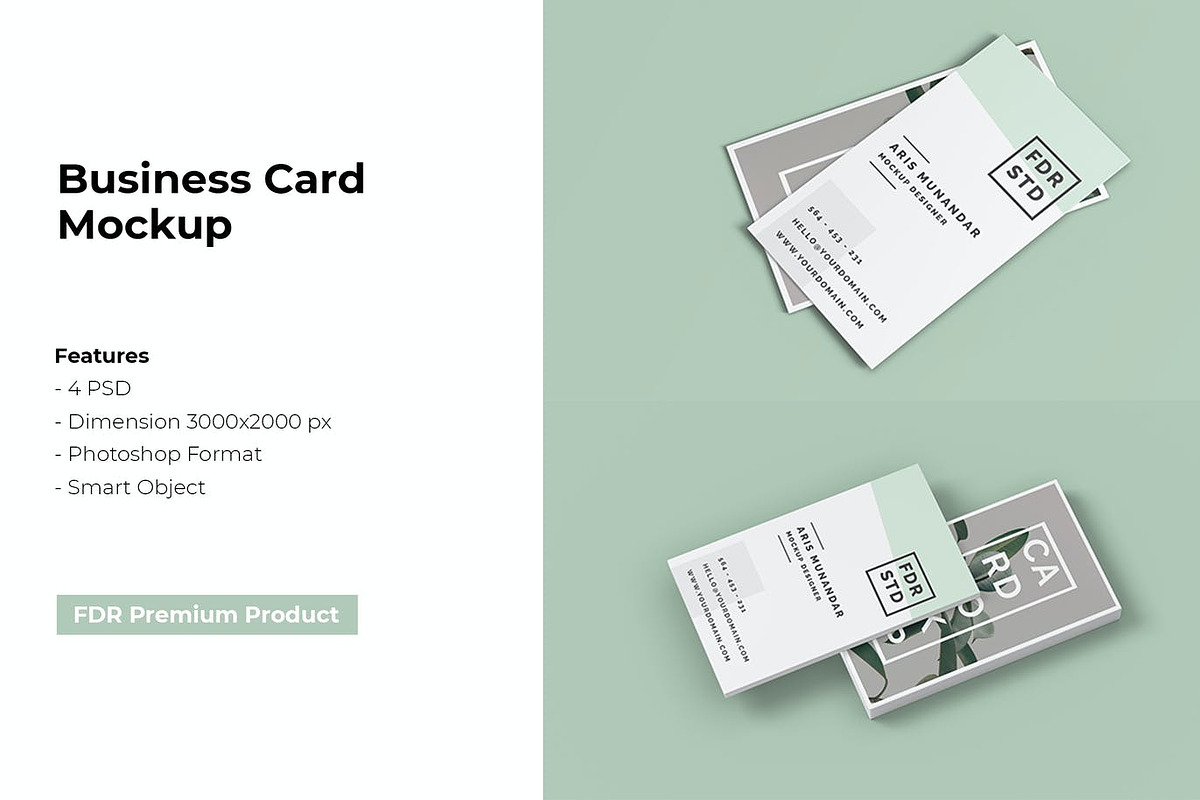 Business Card Mockup, a Business Card Template by FDR Studio (Photo 1 of 6)