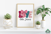 Love Like Jesus Faux Crochet PNG, an Illustration by Craft Nest (Thumbnail 4 of 4)