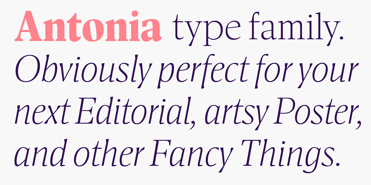 Antonia, a Serif Font by Typejockeys (Photo 1 of 6)