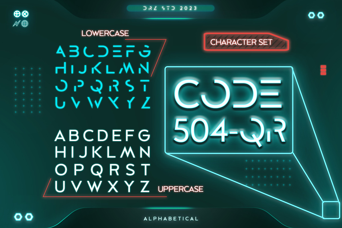Codega, Sans Serif Disconnected Font, a Font by Drizy (Photo 2 of 9)