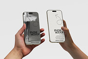 iPhone App Display Mockup in Hand, an iPhone Mockup by Ataku Design (Thumbnail 6 of 6)