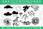 Weather Flat SVG, Weather Flat SVG, an Object Graphic by VectorWorlds (Thumbnail 3 of 3)