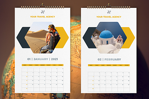 Travel Calendar 2021 Template