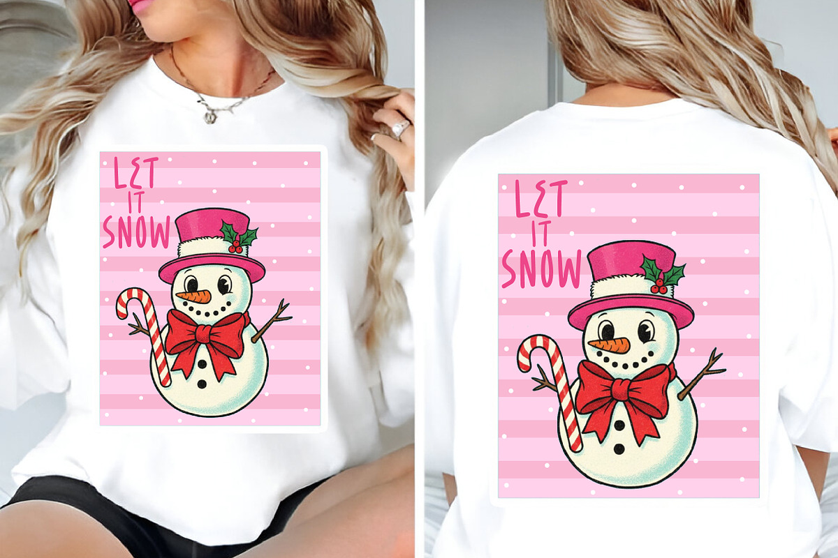 Christmas Wall Art Let It Snow Png, an Illustration by SinaCreation (Photo 4 of 7)