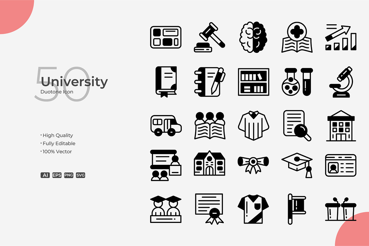University Duotone Icons, a Duotone Icon by Bloodline