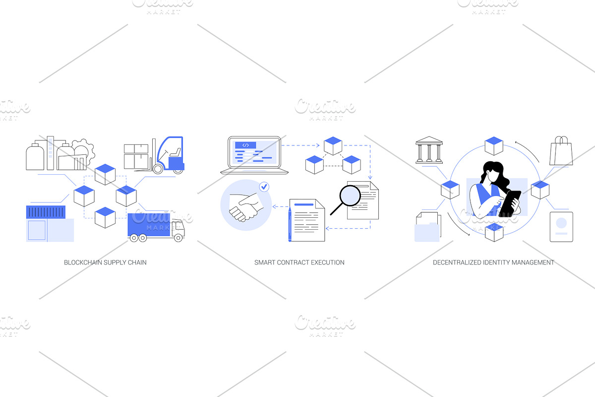 Blockchain Solutions for, a Technology Illustration by Visual Generation