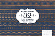 Navy Lace Border Clipart & Vectors, an Illustration by Amanda Ilkov (Thumbnail 2 of 5)