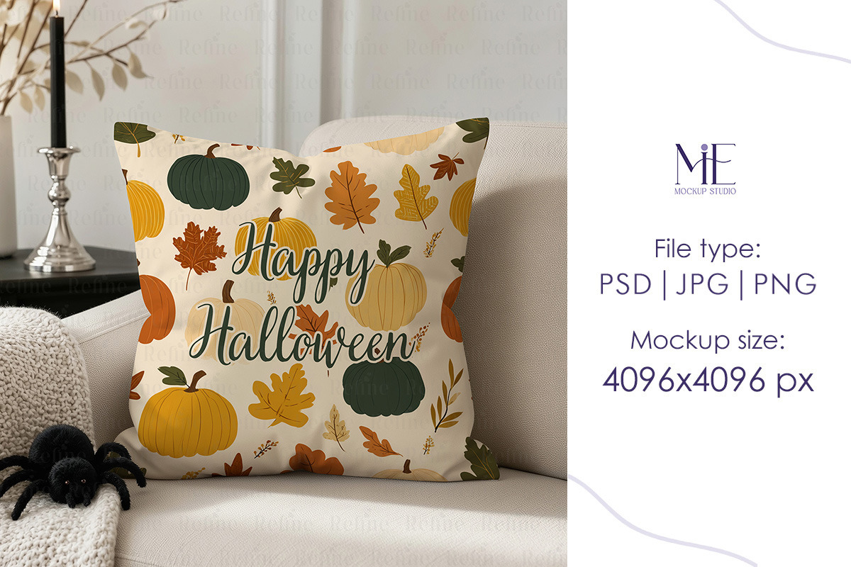 Square Pillow Cushion PSD Mockup, a Household Mockup by Mie Mockup Studio (Photo 4 of 7)