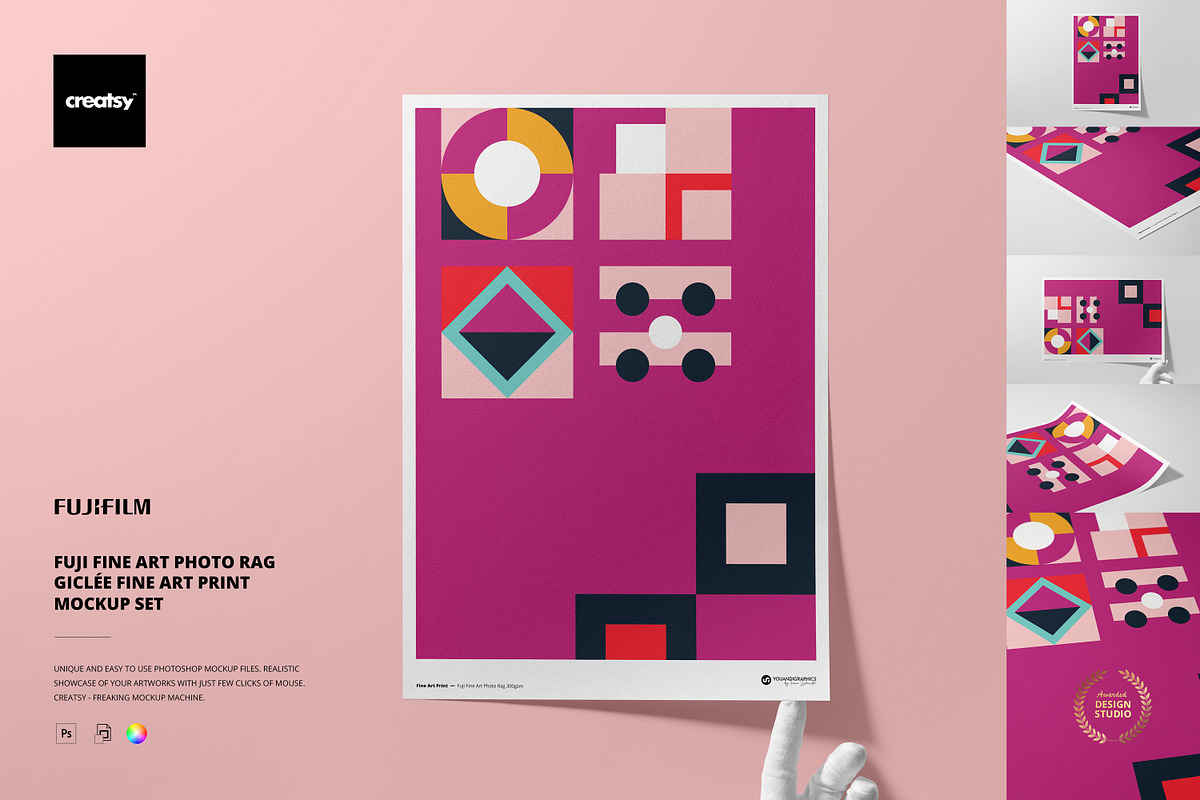 Photo Rag Fine Art Print Mockup, a Print Template by creatsy5 (Photo 1 of 13)