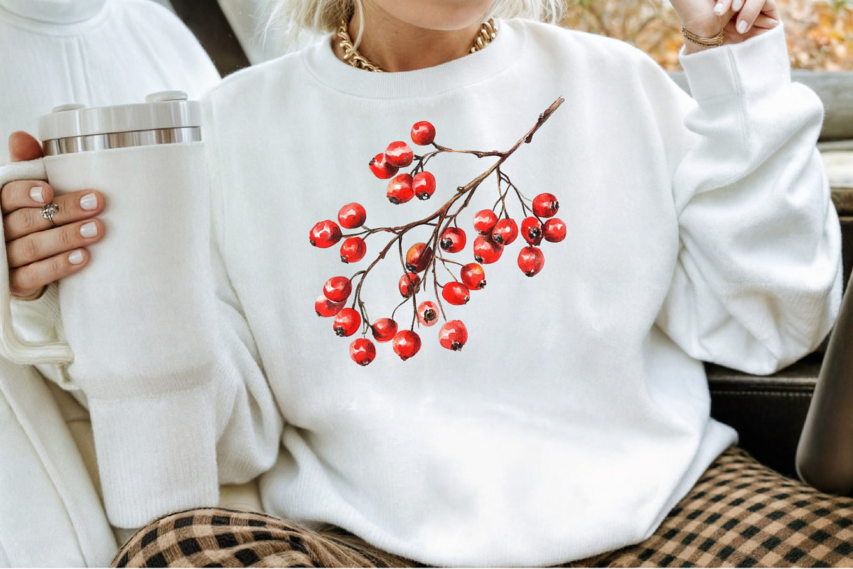 Watercolor Winter Berry Christmas Se, an Illustration by Sublimation Artist (Photo 4 of 6)