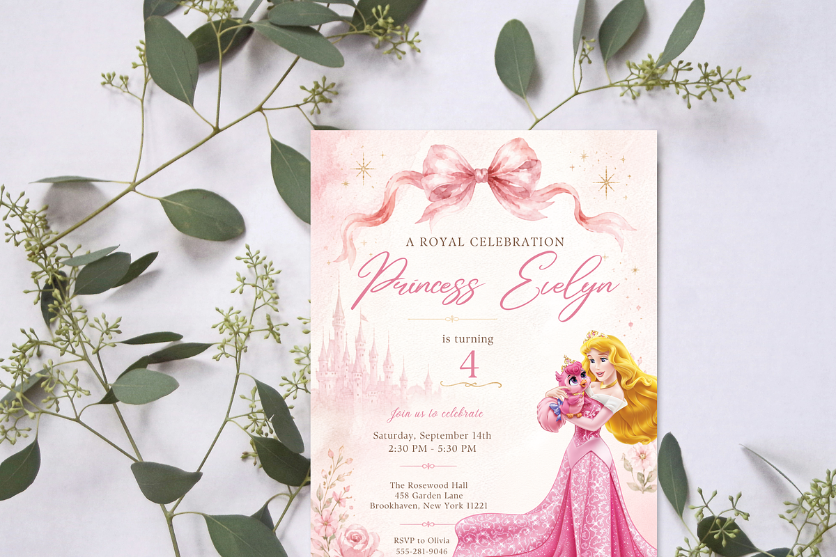 Princess birthday invitation, an Invitation Template by heynomi (Photo 3 of 19)