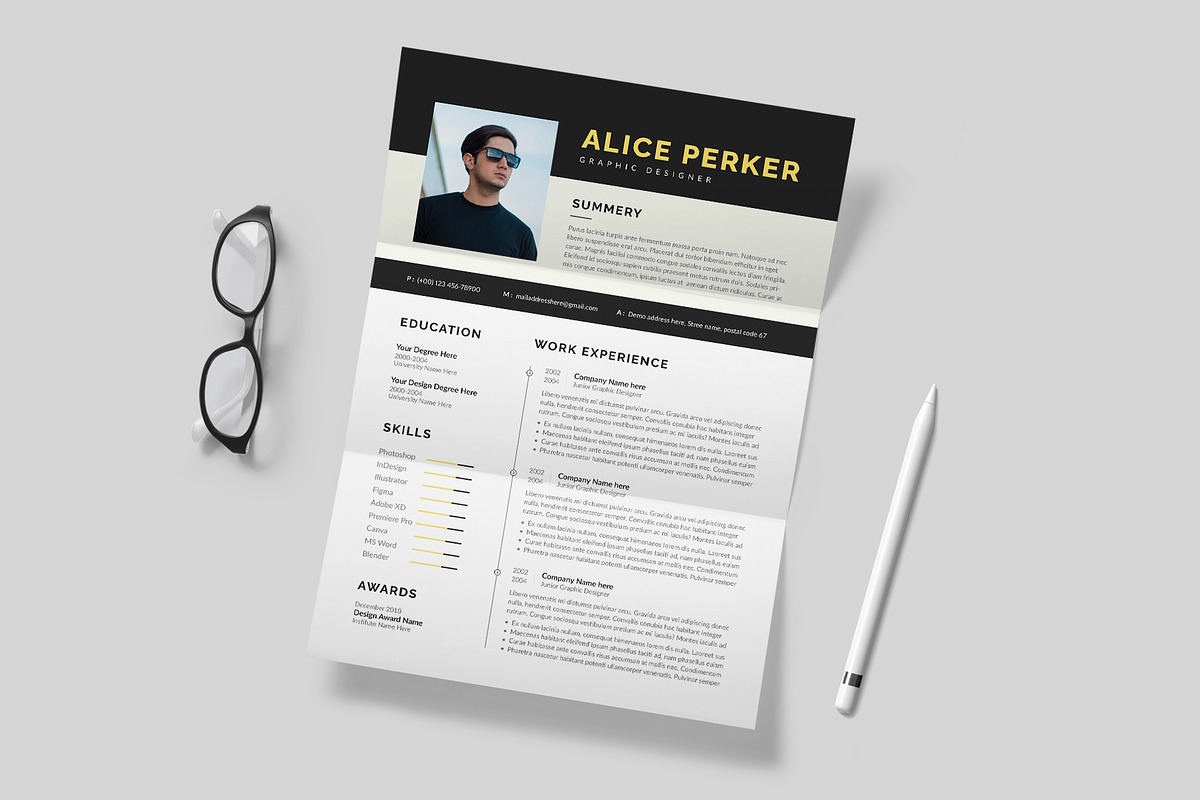 Resume / CV | Word & InDesign preview 5