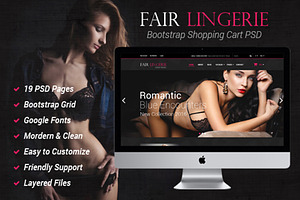 Fair Lingerie Ecommerce PSD Template