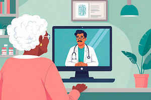 Virtual medical consultation with doctor, a Photo by DanFLCreativo