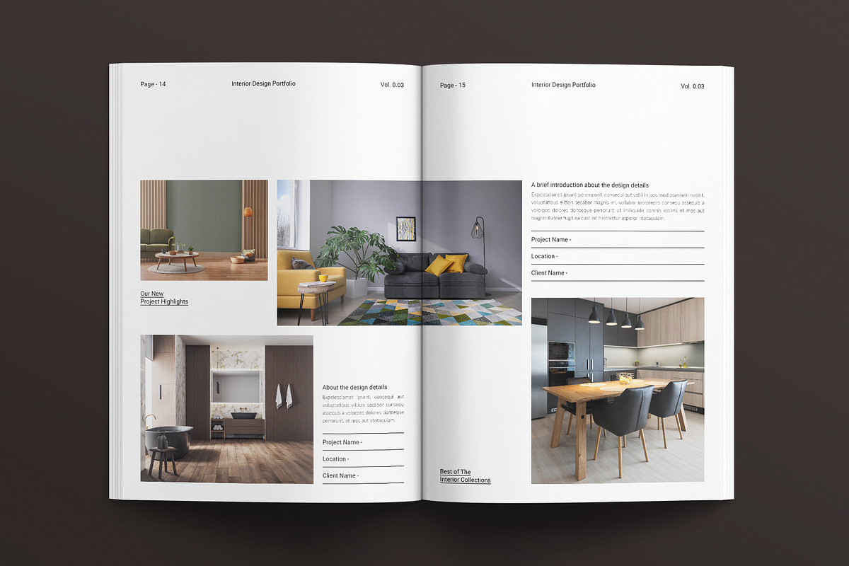 Interior Design Portfolio Template, a Brochure Template by E-Type (Photo 6 of 10)