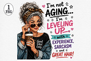 Silver Hair Sass Funny Aging PNG, a Seasonal Illustration by Craft Nest (Thumbnail 1 of 5)