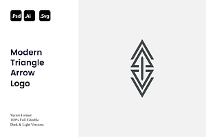 Modern Triangle Arrow Logo, a Branding & Logo Template by Luxury Logos