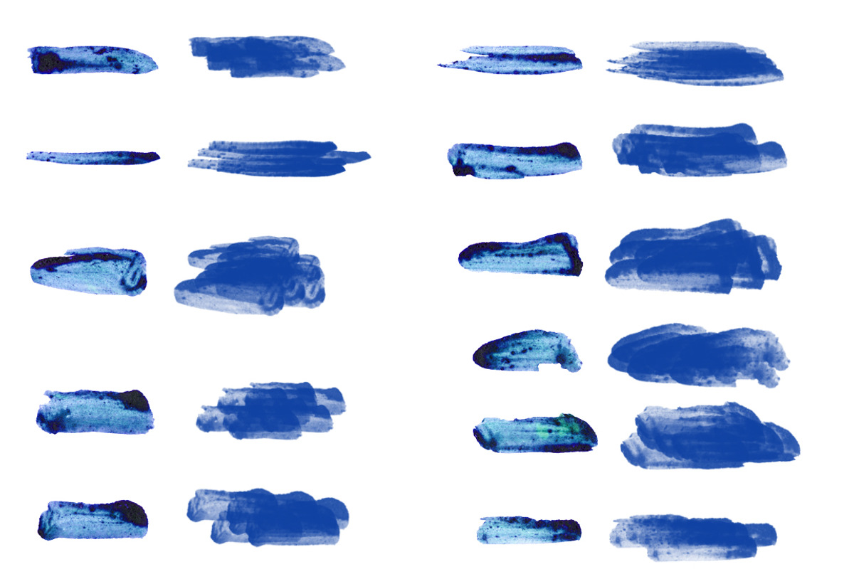 22 Watercolor blueberry brushes. preview 4