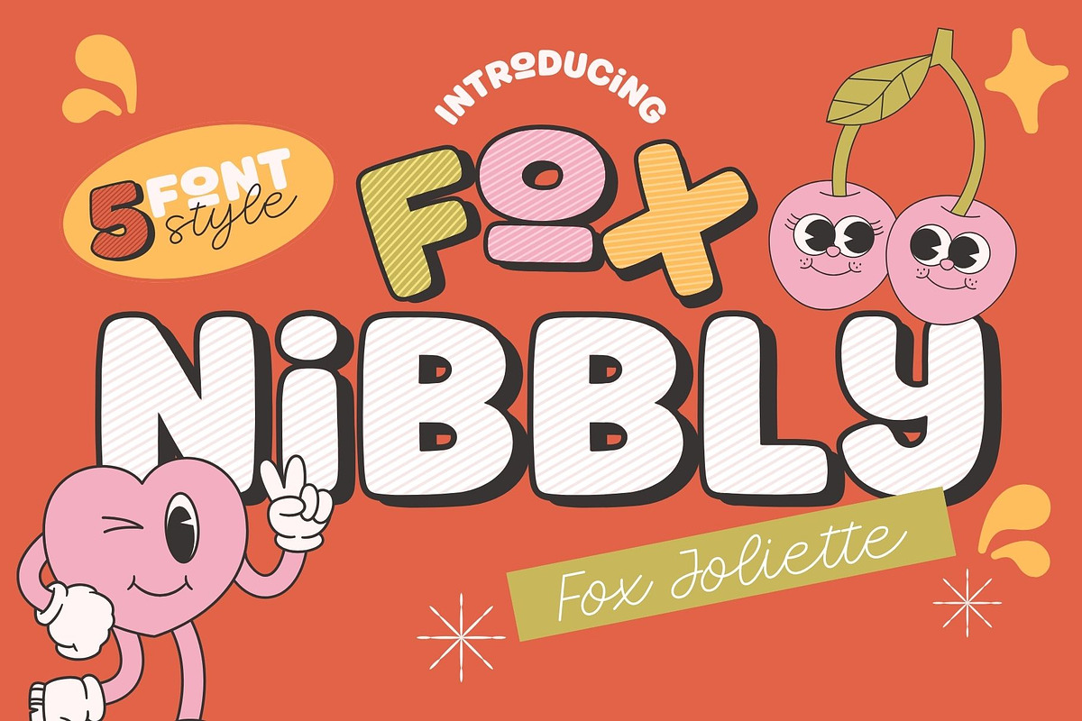 Fox Joliette and Fox Nibbly Font, a Handwritten Font by Fox7 By Rattana (Photo 1 of 14)