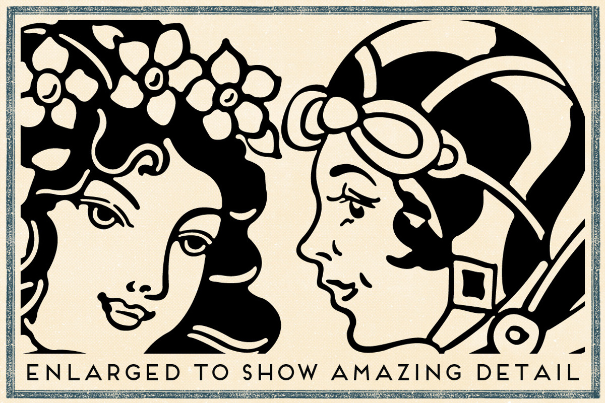 Retro Tattoos Nine Sailor Ladies, an Illustration by Piddix Archives (Photo 3 of 3)