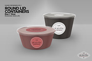 Round Lid Deli Containers Mockup, a Cups & Container Mockup by INCDesign (Thumbnail 5 of 8)