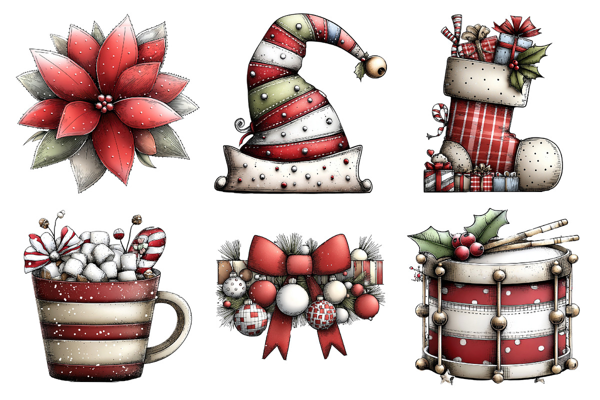 Christmas Clipart Bundle, an Illustration by Daily.Designs (Photo 4 of 5)