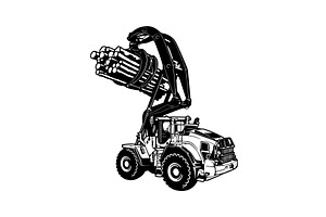 L200H, High Lift, 2022 Log Loader -, a Transportation Illustration by Digital-Clipart