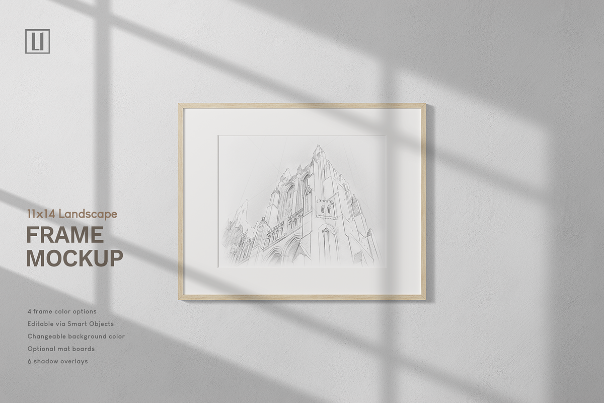 11x14 Frame Mockup Landscape, a Household Mockup by Lelu Art Design (Photo 1 of 11)