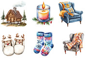 Cozy Winter Clipart, an Illustration by DreamArtGraphic (Thumbnail 3 of 5)