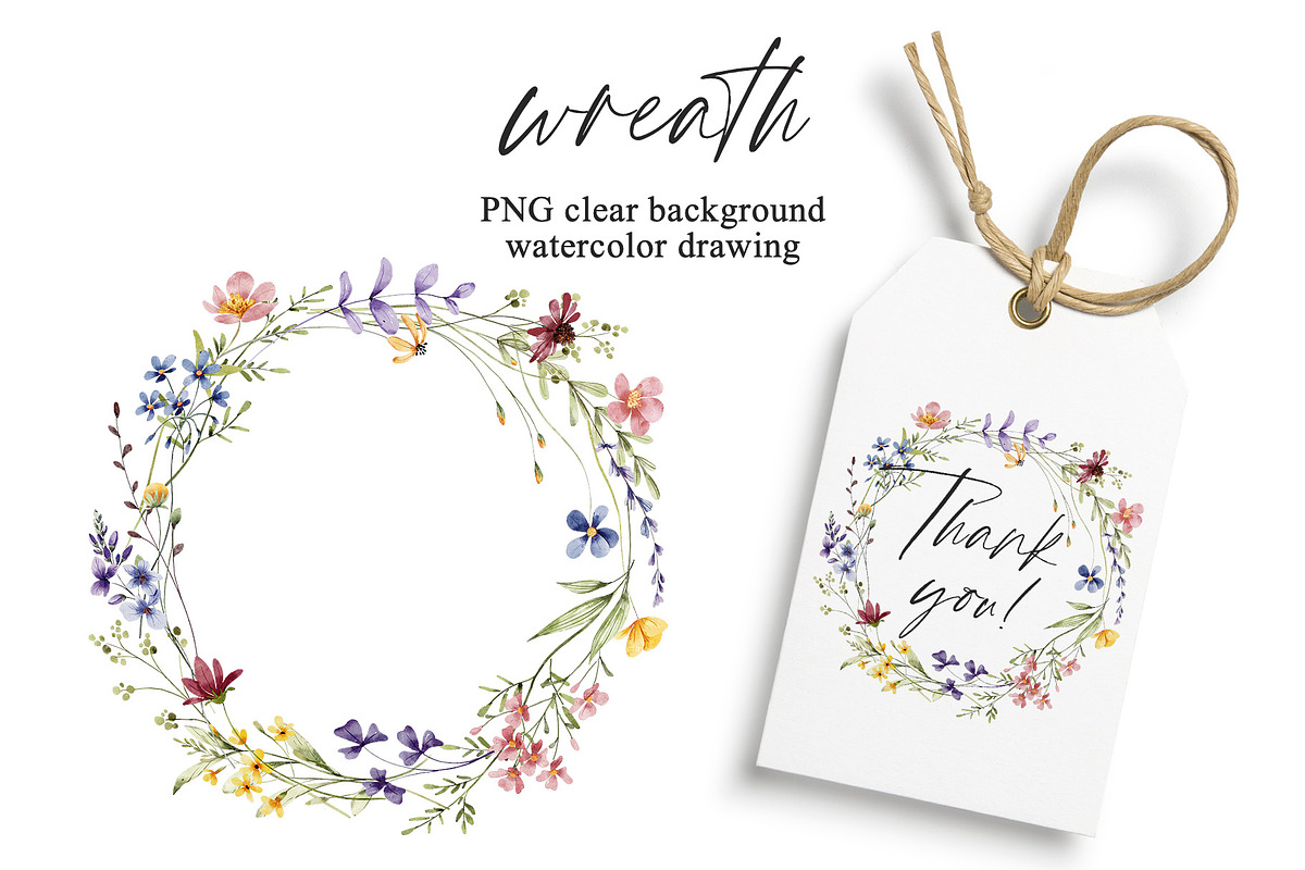 Floral watercolor set, wildflowers., a Decorative Illustration by Larisa Maslova (Photo 7 of 12)