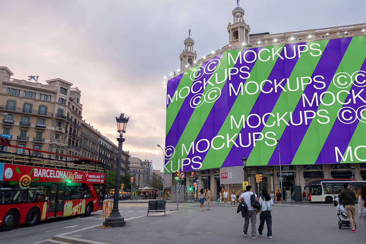 Barcelona Billboard Mockup B008, an Advertising Mockup by CC Mockups (Photo 2 of 3)