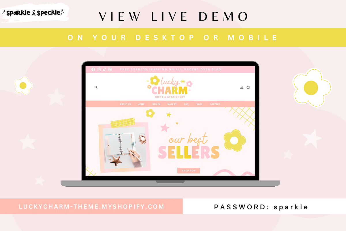 Bright Shopify Theme for Creatives, a Shopify Template by Sparkle & Speckle (Photo 4 of 10)
