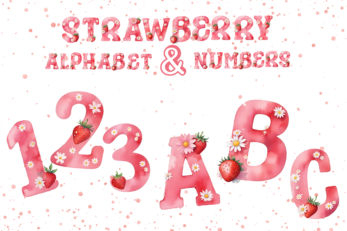 Watercolour Alphabet & Numbers, a Decorative Illustration by Coralcreations (Photo 1 of 4)