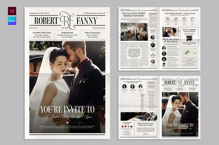 Wedding Newspaper, a Brochure Template by BrandPacks