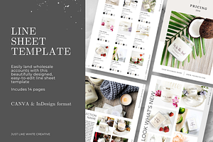Line Sheet Template - CANVA/InDesign