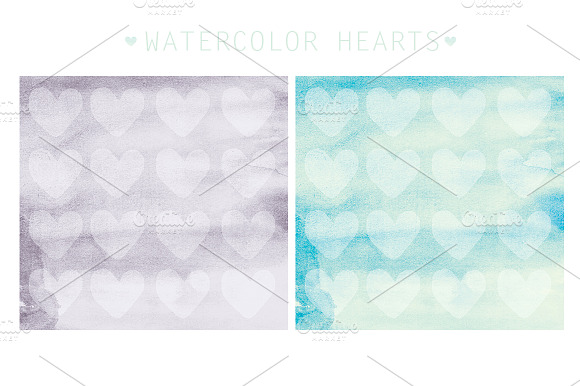 watercolor hearts preview 2