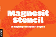 Magnesit Stencil Display Fonts, a Sans Serif Font by REKORD (Thumbnail 1 of 14)