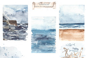 Nautical watercolor collection, a Transportation Illustration by Marina Ermakova (Thumbnail 6 of 13)