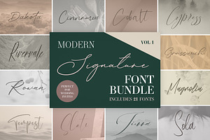 Modern Signature Font Bundle Vol 1