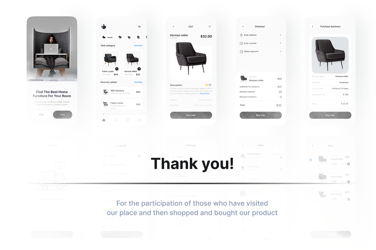 Chair Shop - Ui Kit Mobile, an UI Kit Template by Korsa Agency (Photo 6 of 6)
