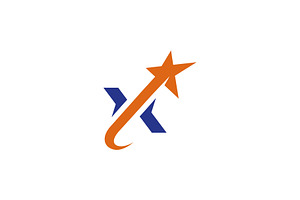 X star logo, a Branding & Logo Template by ZHR Creative