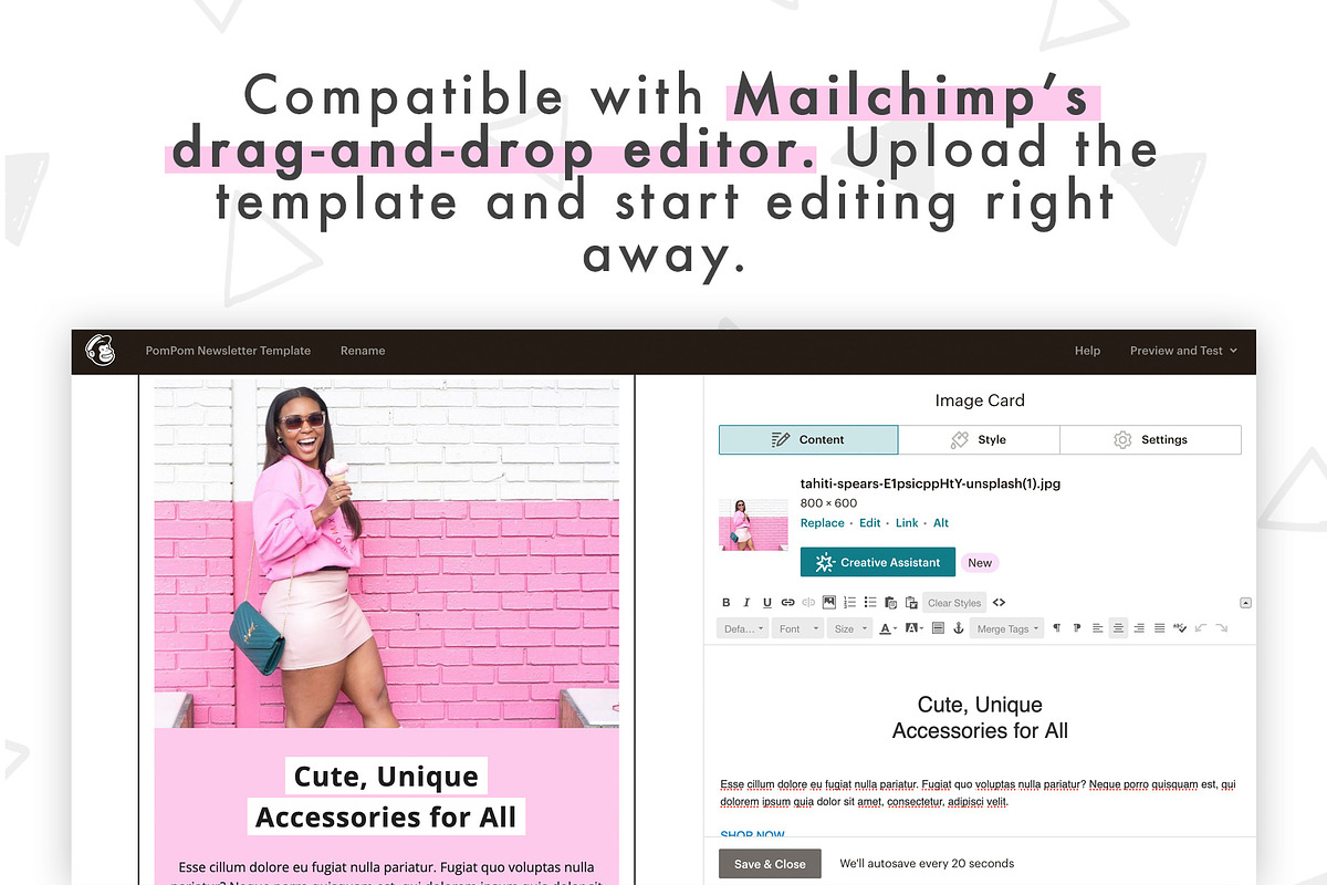 Email Newsletter Template Mailchimp, an Email Template by ltsdesigns (Photo 3 of 3)
